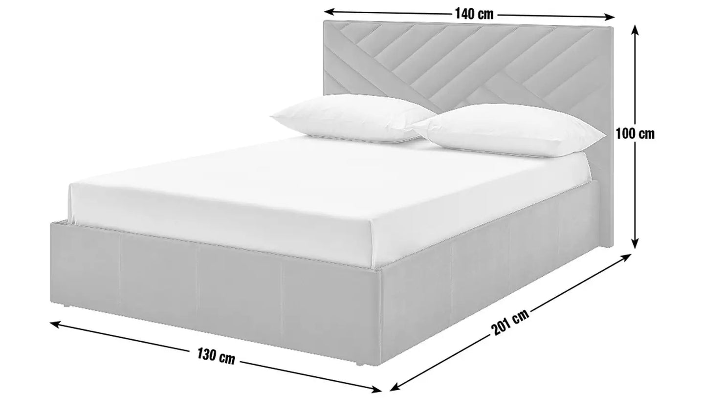 Luca Small Double End Lift Ottoman Bed - Green